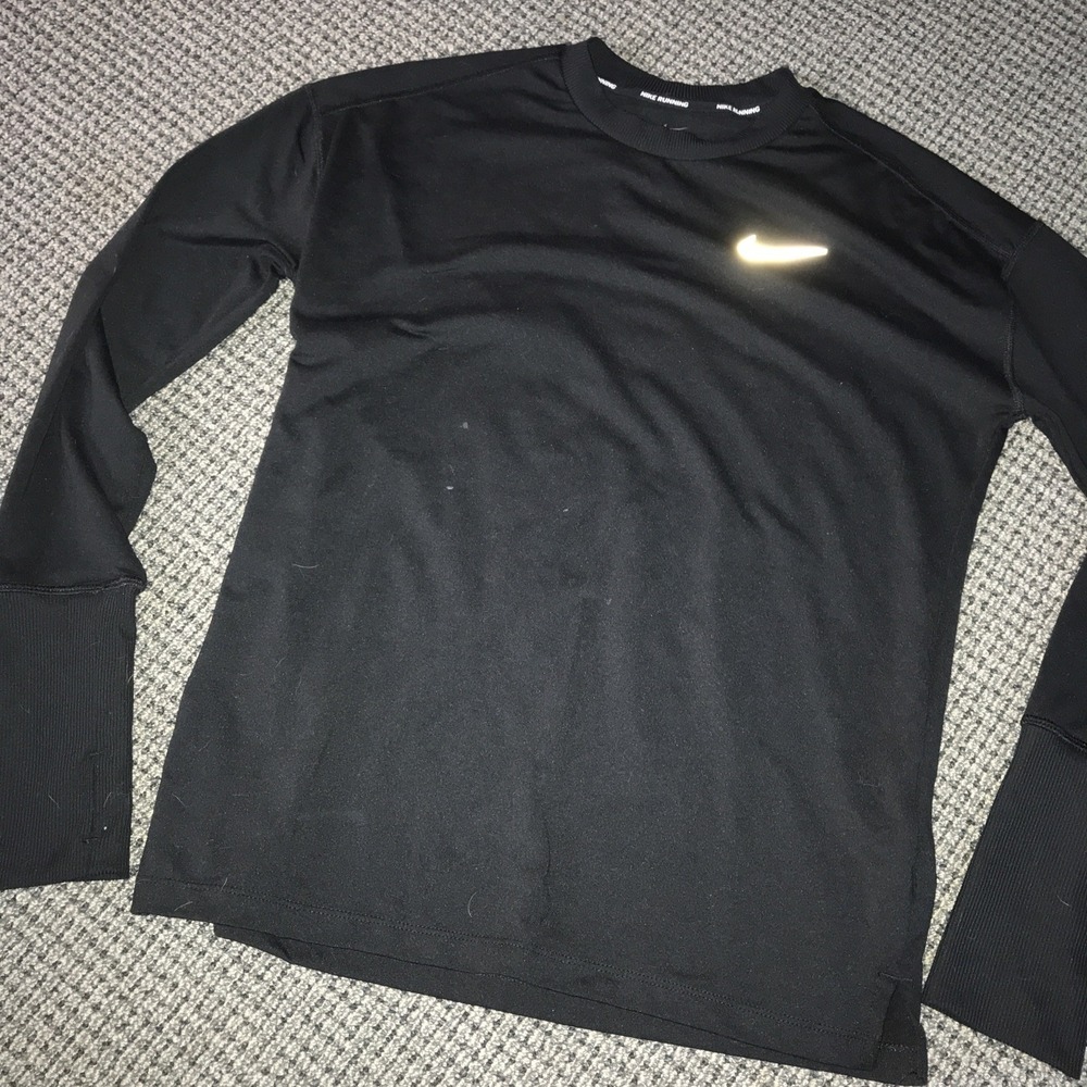 Nike Running DriFit XS Black Long Sleeve Performance Tee W Thumb Holes!